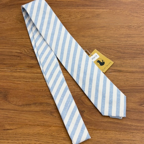 Bundle of 4 NWT Knot Society Assorted Blue Print Cotton Men's Ties - Picture 2 of 12